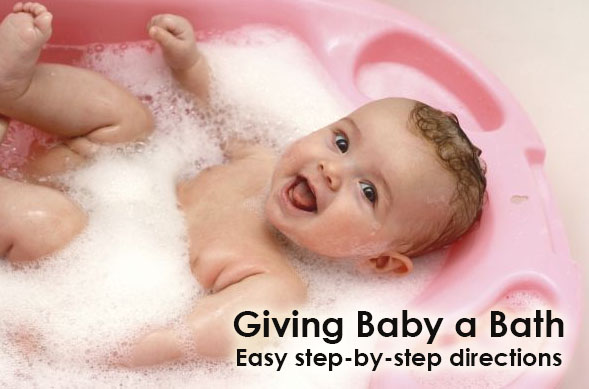 Giving Baby a Bath