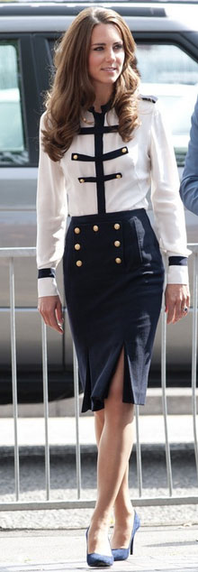Princess Kate in an Alexander McQueen Pencil Skirt
