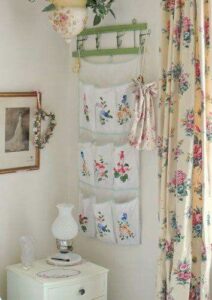 Vintage Hankie Wall Organizer