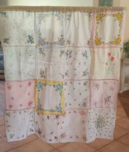 Vintage Handkerchief Curtain