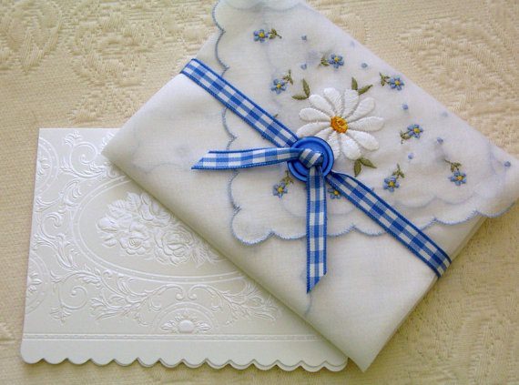 vintage hankie gift envelope