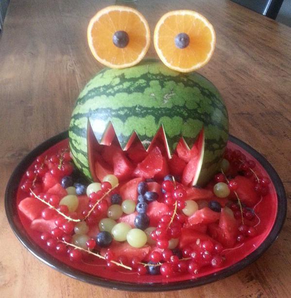 Watermelon Monster - Creative Fruit Snacks, Healthy Party Food