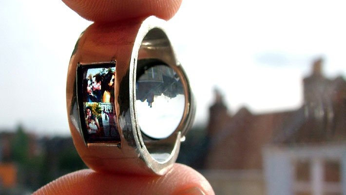 Unique Portrait Projector Wedding Ring