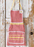 Rosy Pink Crocheted Apron