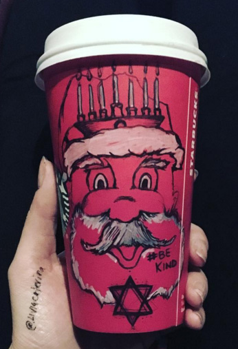 starbucks christmas cup by Instagram user