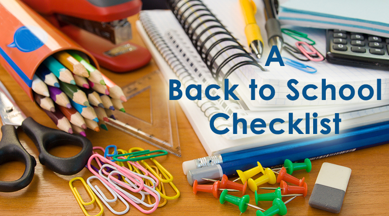 A Back to School Checklist