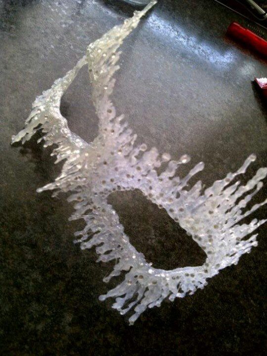 DIY Ice Queen Mask made using glue