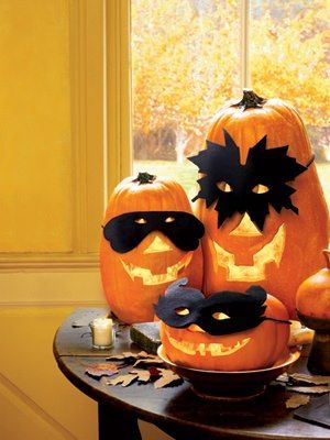 masked pumpkins
