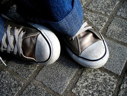 Metallic converse chucks