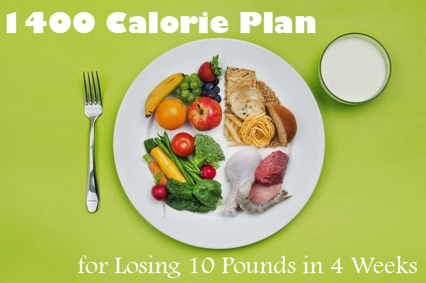 1400 Calorie Plan for Losing 10 Pounds in 4 Weeks