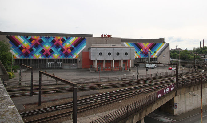 Mural Painting by Maya Hayuk in Charleroi