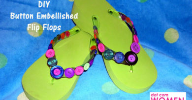DIY Button Embellished Flip Flops - Summer Crafts, DIY Fashion Projects