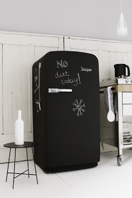 chalkboard paint fridge - DIY Fridge Makeover