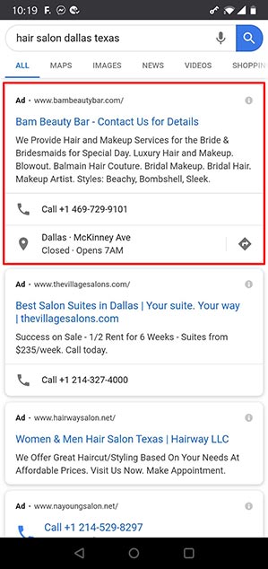 Search Engine Marketing for Salons