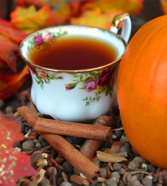 Hot Pumpkin Spice Tea - 5 quick and yummy tea recipes