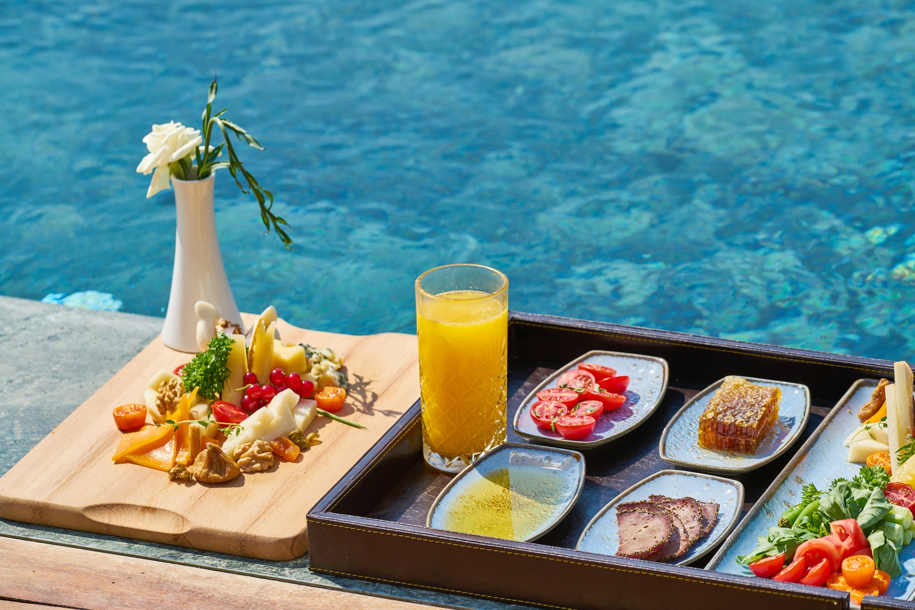 assorted cooked food on tray