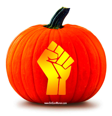 Black Lives Matter Logo Pumpkin Carving Pattern
