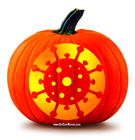 Coronavirus Pumpkin Carving Pattern