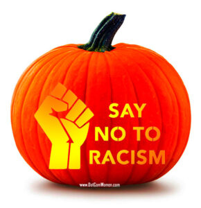 Say No To Racism Pumpkin Carving Pattern