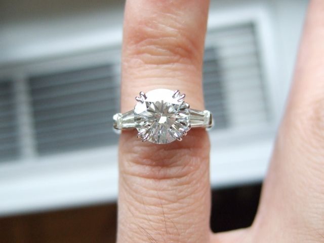 Tapered baguette engagement ring