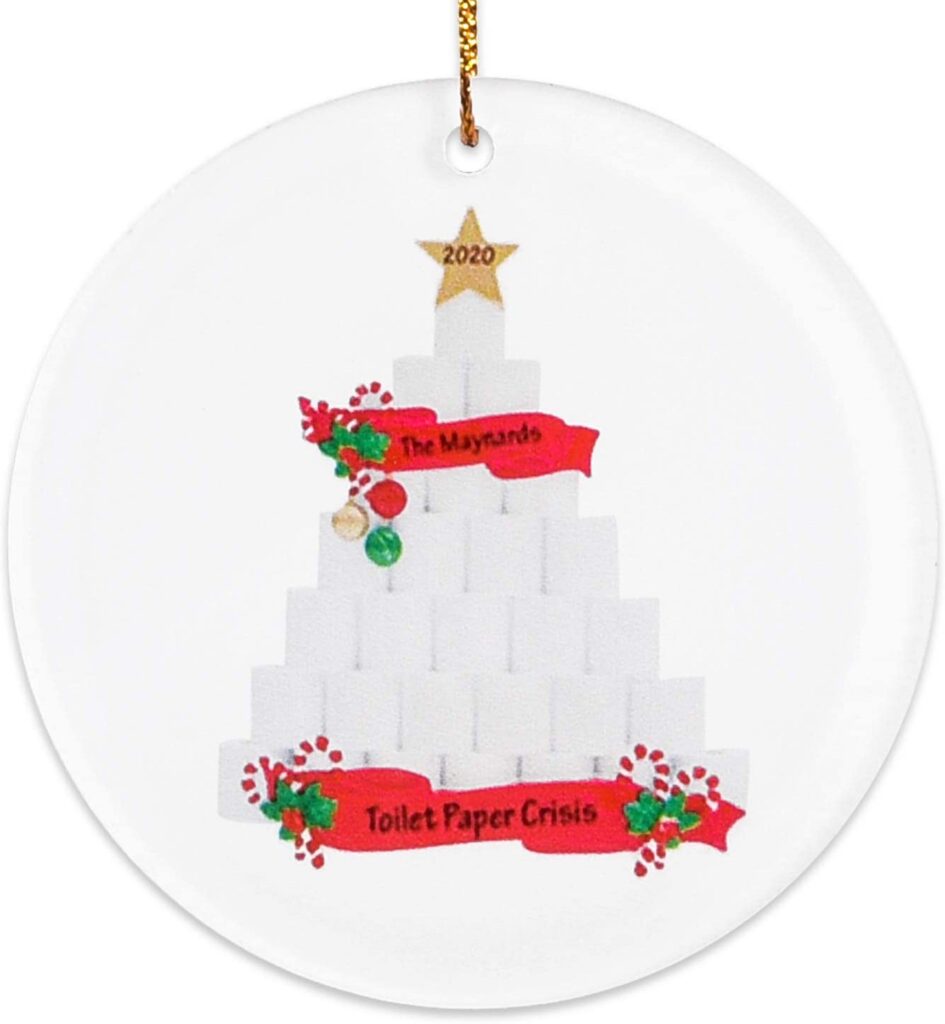 toilet paper tree christmas ornament