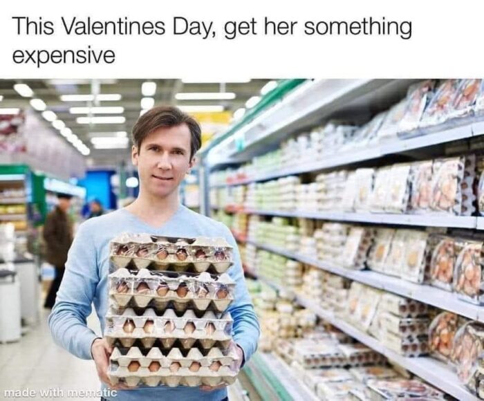 Egg Prices Valentine's Day theme