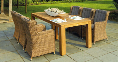 Pressure wash outdoor patio furniture