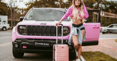 Pink Jeep road trip