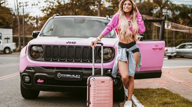Pink Jeep road trip