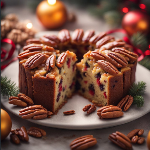 Bourbon-Pecan Fruitcake