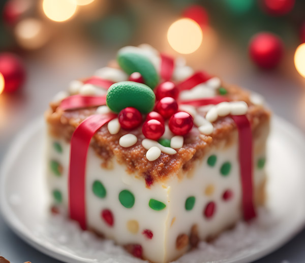 christmas fruitcake square