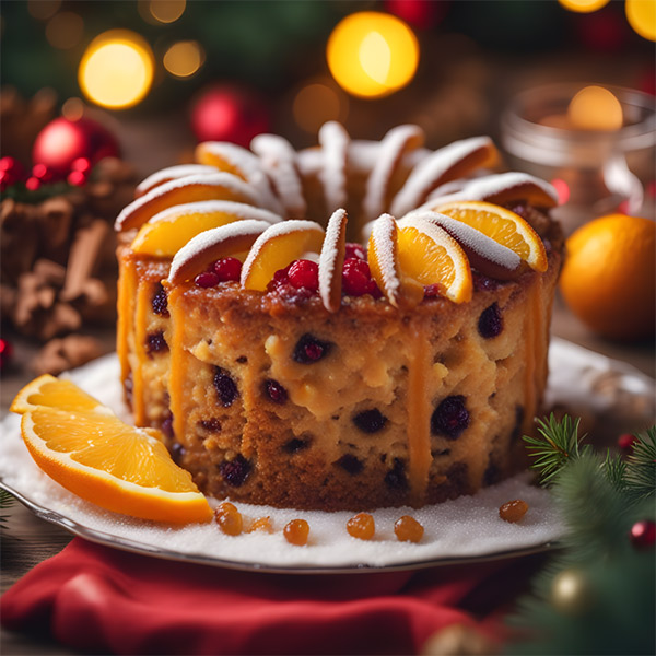 Citrus-Glazed Fruitcake