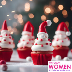 Santa Hat Cupcakes