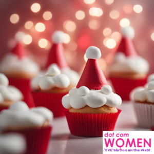 Santa Hat Cupcakes