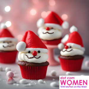 Santa Hat Cupcakes