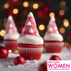 Santa Hat Cupcakes