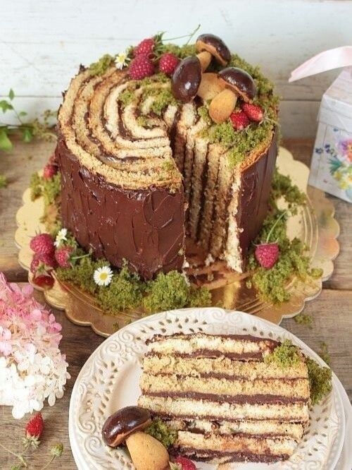 Yule Log Cake