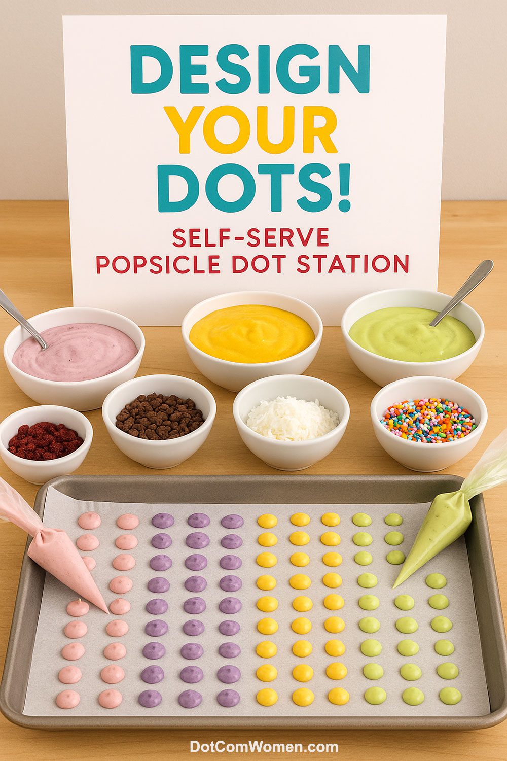 DIY Self‑Serve Yogurt Popsicle Dot Station for Your Next Party!