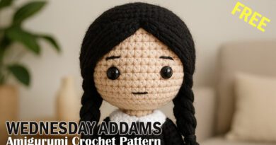 Free Wednesday Addams Amigurumi Crochet Pattern
