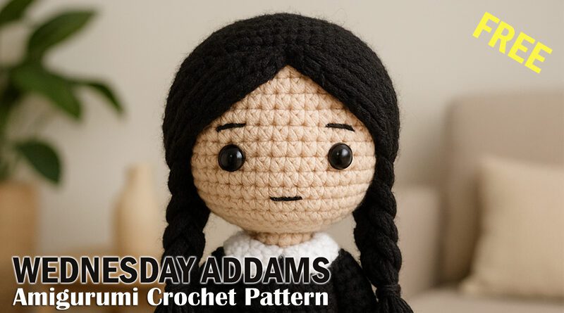 Free Wednesday Addams Amigurumi Crochet Pattern