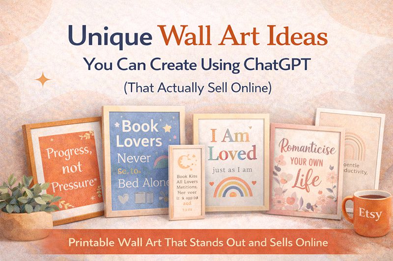 Unique Wall Art Ideas You Can Create Using AI (That Actually Sell Online)