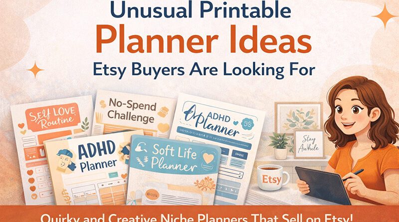 Unusual & Creative Printable Planner Ideas Etsy Buyers Are Looking For