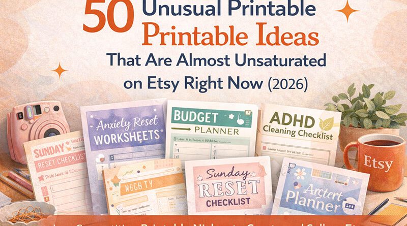 50 Unusual Printable Ideas That Are Almost Unsaturated on Etsy Right Now (2026)