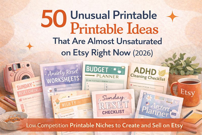 50 Unusual Printable Ideas That Are Almost Unsaturated on Etsy Right Now (2026)